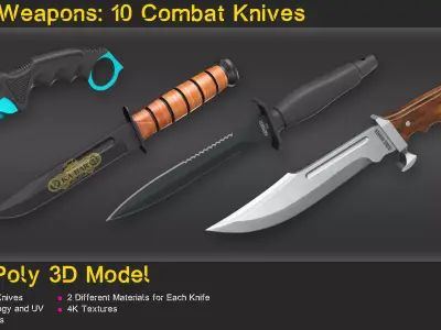Cold Weapons-Combat Knives-Vol 01 3D model