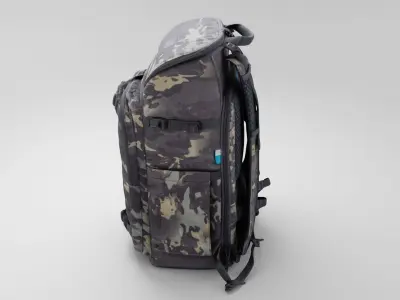 Tactical military backpack for soldiers 3D model