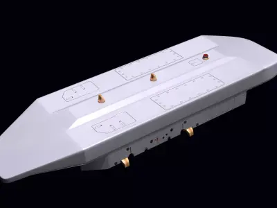 Three-missile launcher 3D model