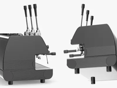 Triple-Lever Espresso Coffee Machine 3D model