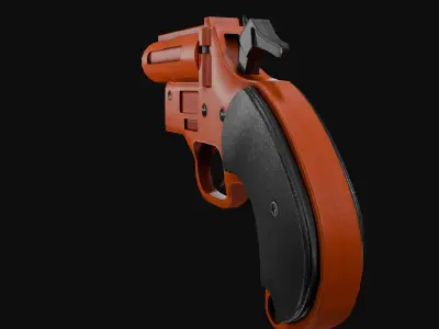 Flare Gun Low-poly 3D model