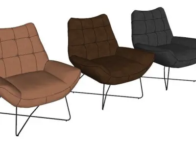 waiting chair seats 3D model