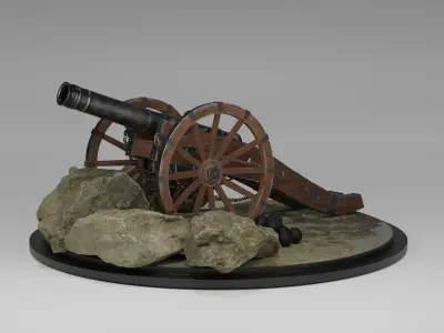 17th century  dutch signal cannon 3D model