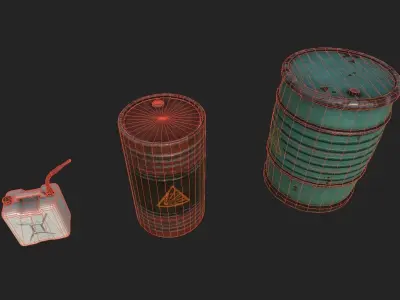 Industrial Props Pack 1 Low-poly 3D model
