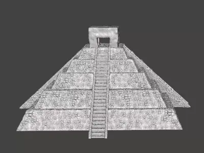 6MM SCALE AZTEC PYRAMID MINIATURE MODEL FOR FANTASY SCIFI GAMES 3D print model
