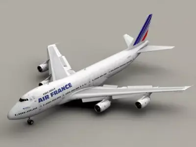 Boeing 747-200 Air France 3D model