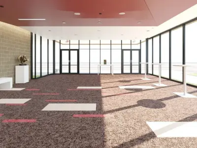 Hattiloo Theatre Lobby And Hallway Interior 3D model