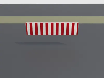 Construction Barrier Version 1 600-38 500x2000mm Low-poly 3D model