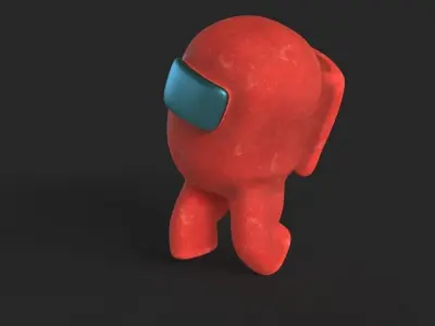 Rigged among us character Free low-poly 3D model