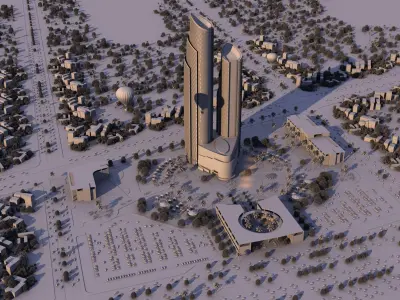 high rise building - commercial towers 3D model