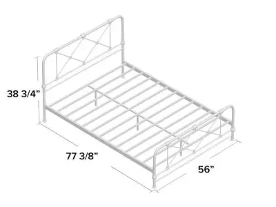Cherrie Metal Bed Free 3D model