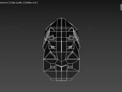 Low-poly hippo paper hippopotamus Free low-poly 3D model