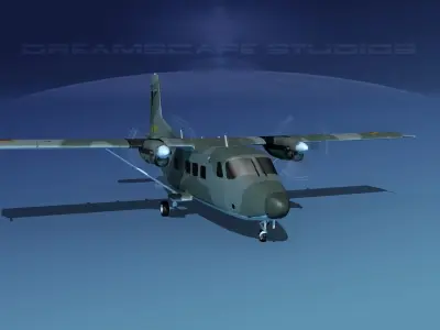Harbin Y-12 II Zambia Air Force 3D model