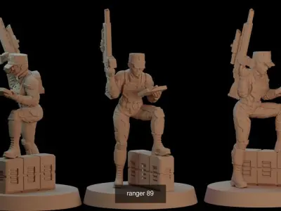 ranger squad 3D Model Pack