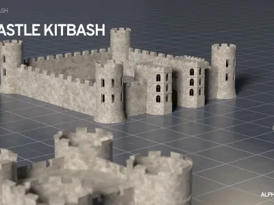 Castle Kitbash 3D model