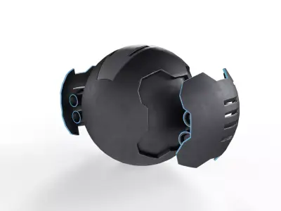 Sci-Fi Military Battle Drone - PBR Game Ready Low-poly 3D model