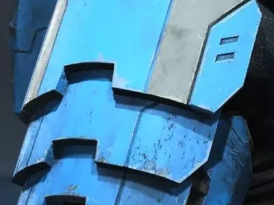 Segmented Pauldron shoulder-Halo 3D model
