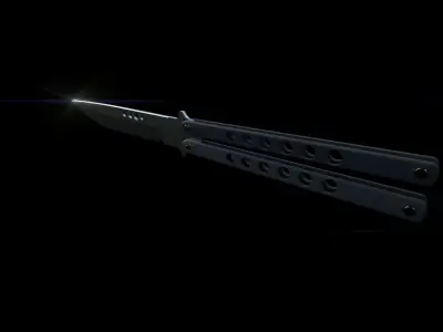 Butterfly Knife Game Ready 3D model