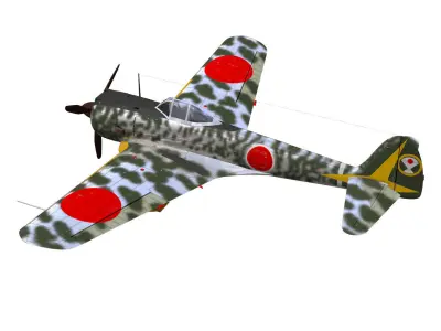 Ki43 Hayabusa type2-Otsu oscar 3D model