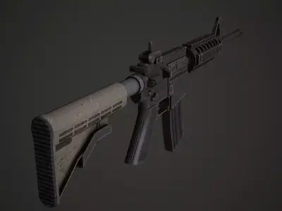 M4A1 Low Poly ar - rifle Low-poly 3D model