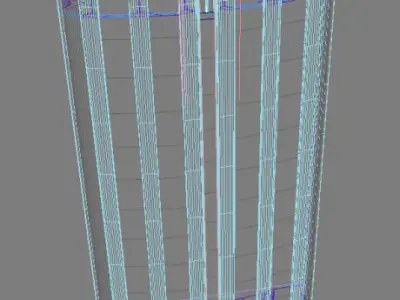 Shuttle elevator realtime scene Low-poly 3D model