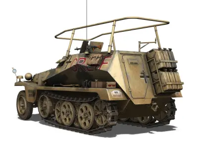 SD KFZ 250 3 - Half-track command variant 3D model