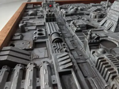 Death Star Diorama Trench Run Tiles 3D print model