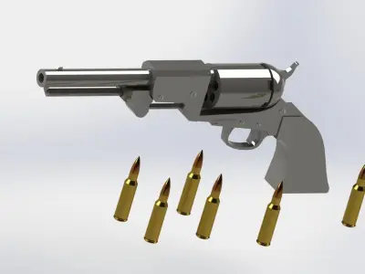 colt dragoon 1848 Free 3D model