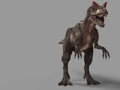 Allosaurus dinosaur Low-poly 3D model