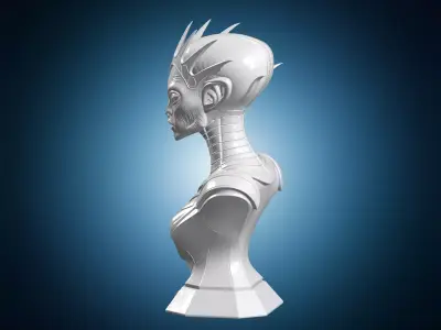 Alien Queen Bust 3D Print Model 3D print model