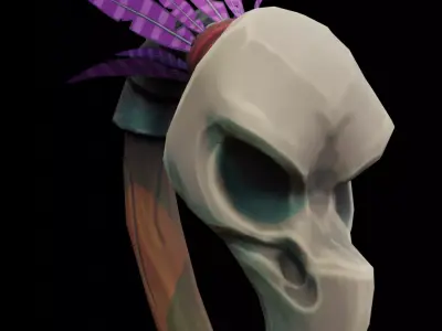 Stylized  Scepter  Low-poly 3D model