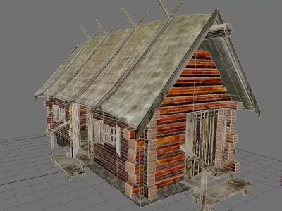 country cottage1 lwo Low-poly 3D model