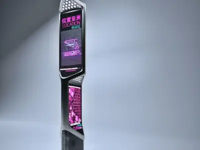 Sci-fi Information Kiosk 3D model