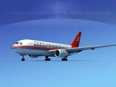 Boeing 767-100 Shanghai 3D model