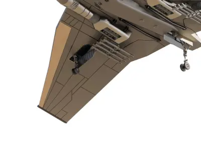 Fictional space fighter 3D model