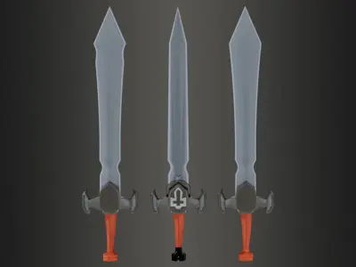 Darkness Sword Low-poly 3D model