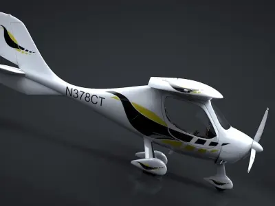 Flight Design CTSW Rigged C4D 3D model