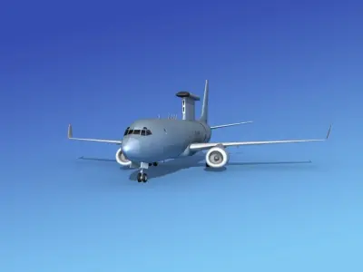 Boeing E-8 Posiedon AEWS Rep of Korea 3D model