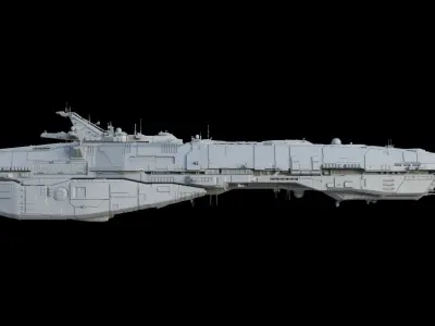 Spaceship - Command Ship 3D model