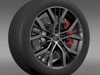 Volkswagen Golf GTI wheel 2 3D model