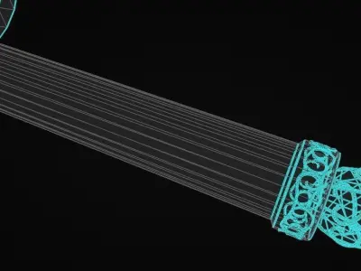 Greatsword sword Low-poly 3D model