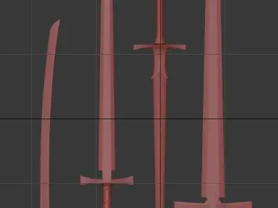 Sword Pack Low-poly 3D model