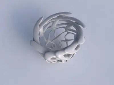 Bowl cylindrical with interlacing lattice pimp up top 2 3D model