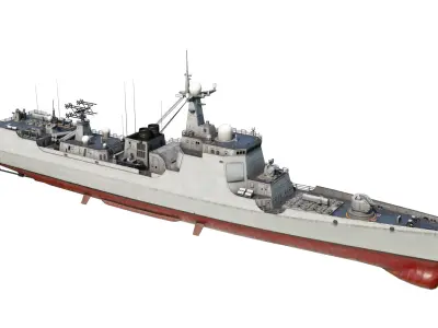Type052C Chinese Navy Type 052C Destroyer PLAN LvyangII class Low-poly 3D model
