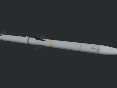 AIM-120 AMRAAM missile Low-poly 3D model
