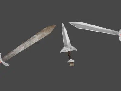 Swords and dagger Free Free low-poly 3D model