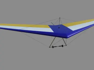 Hang Glider Low-poly 3D model Low-poly 3D model