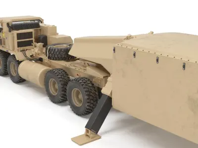 Hemtt M983 Tractor Truck with AN TPY2 X-Band Radar Defense 3D model