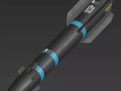 Helfire Missile Low-poly 3D model