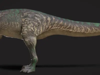 Eustreptospondylus The Well-Curved Vertebrae Hunter Low-poly 3D model